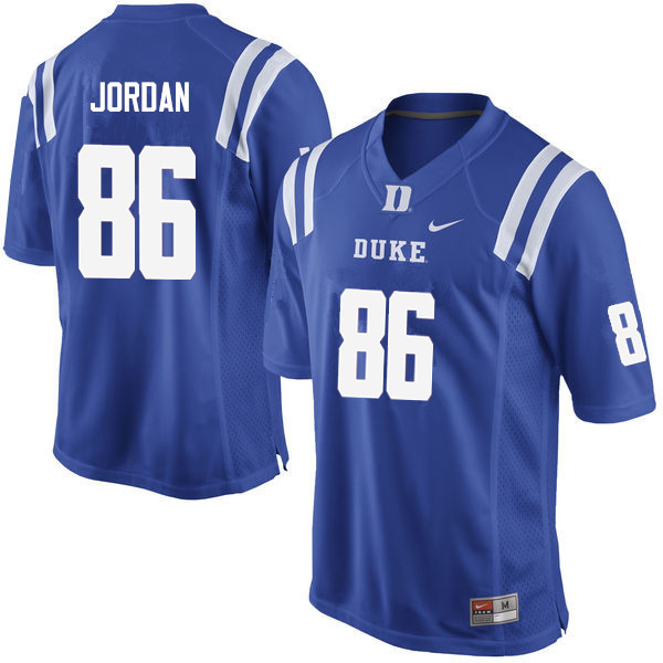 Duke Blue Devils #86 Drew Jordan College Football Jerseys Sale-Blue
